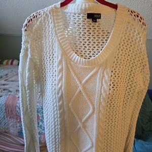 a.n.a White Knit Sweater for Women